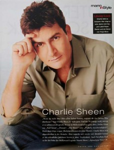 Presse- Sammlung - CHARLIE SHEEN - 50 Seiten - Clippings - Scrapbook