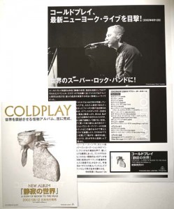 Rarität: COLDPLAY - Zwei japanische Handzettel - TOUR & Album-Promo, Japan, 2002