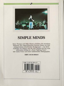 Buch - SIMPLE MINDS - Deutsche Erstausgabe von 1989